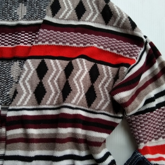 OLD NAVY boho tribal oversized chunky knit duster open front cardigan sweater - Picture 6 of 7